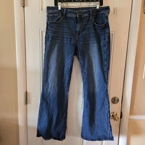 American Eagle Curvy Kick Boot Jeans Women’s Size 18 Stretchy Flare Y2K Denim
